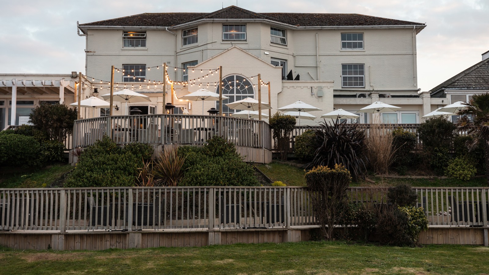 The rear view of Norton Grange set on vast parkland.