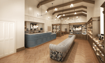 Render of the new Spa reception at Thoresby Hall Spa