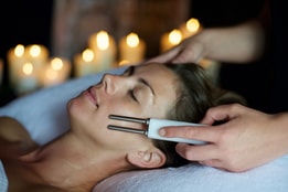 Person receiving a spa treatment