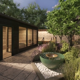 Renders of the new sauna at Thoresby Hall