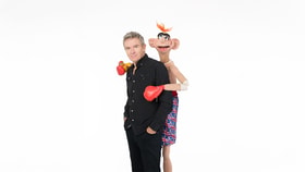 White background with Jimmy Tamley