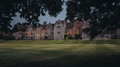 Littlecote House as the evening falls in the autumn