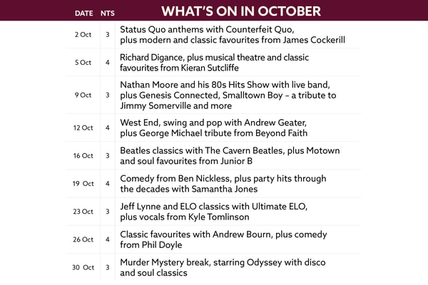 See what's on at Holme Lacy House in October.