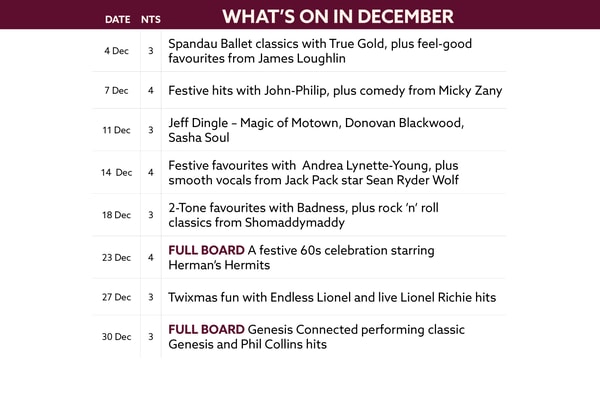 See what's on at Holme Lacy House in December.
