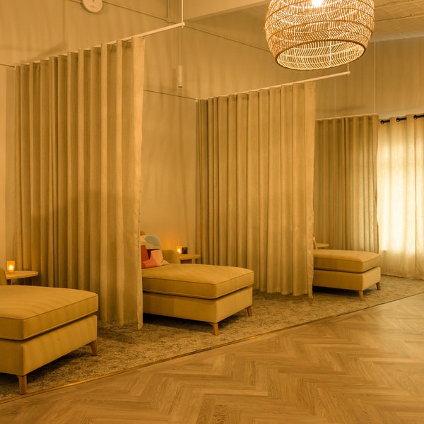 The relaxation room inside the spa is exclusively for guests who have a treatment booked - so you can relax and take a few moments before or after your treatment.