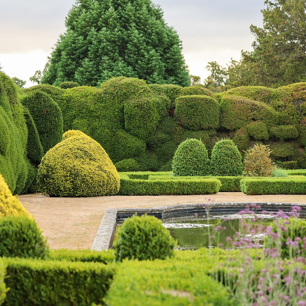 The ground keepers are rightly proud of the beautifully kept grounds at Holme Lacy House.