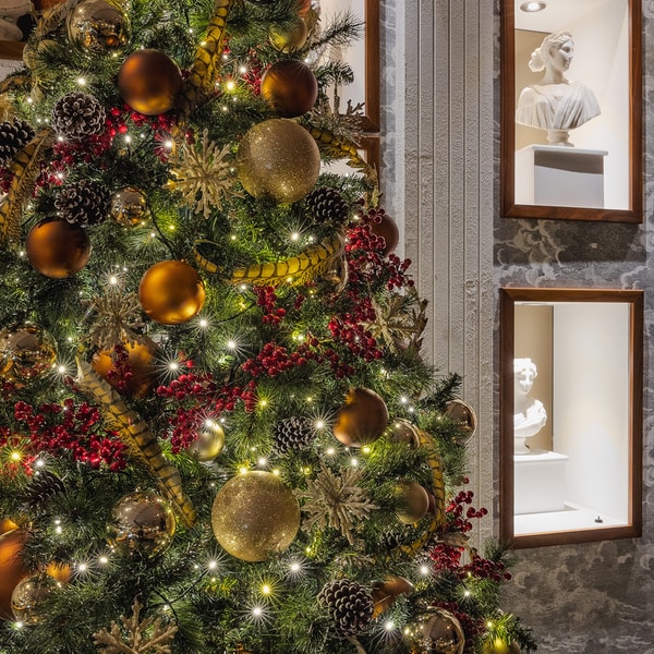 Wander through beautifully dressed interiors, where every corner is touched with festive magic and seasonal sparkle.