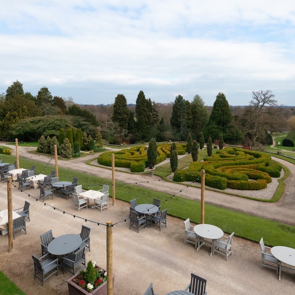 Beautiful landscaped gardens found in the Historic rooms featuring views of a walled oasis.