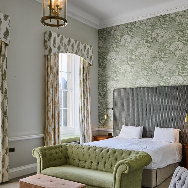 The Princess Beatrice Chamber, a popular Historic room inside the manor at Holme Lacy House.