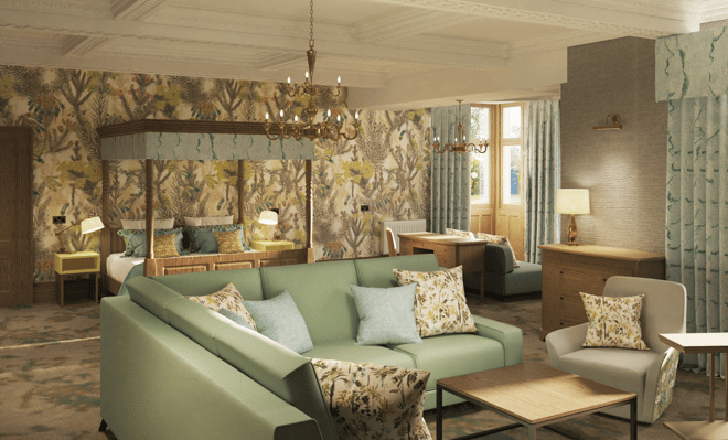 Render of the new historic rooms in Thoresby Hall