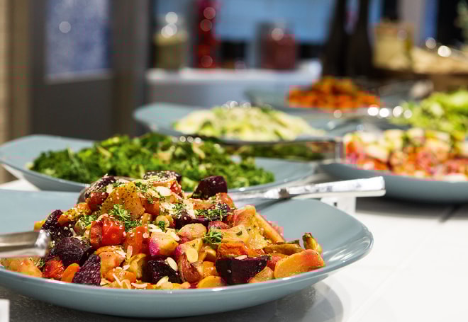 Delicious salads and more on the buffet in Market Kitchen