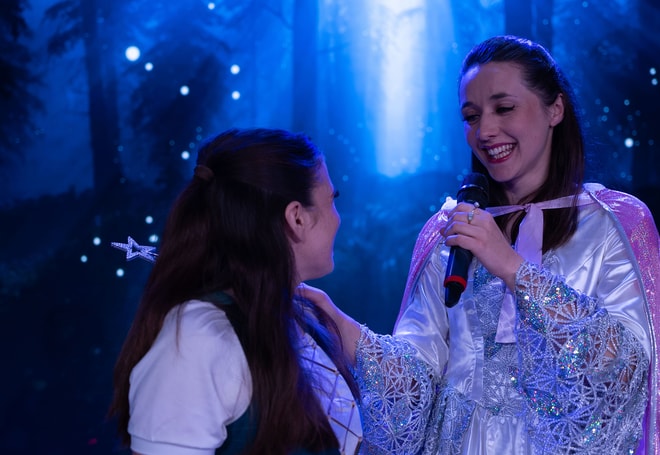 Cinderella pantomine being performed on stage