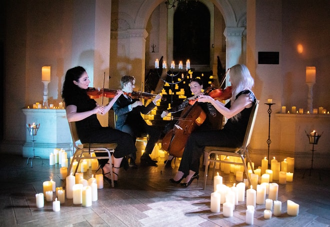 Candle lit quartet
