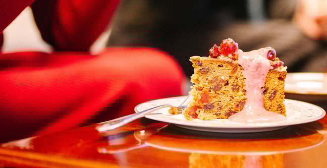 Close up of a christmas cake