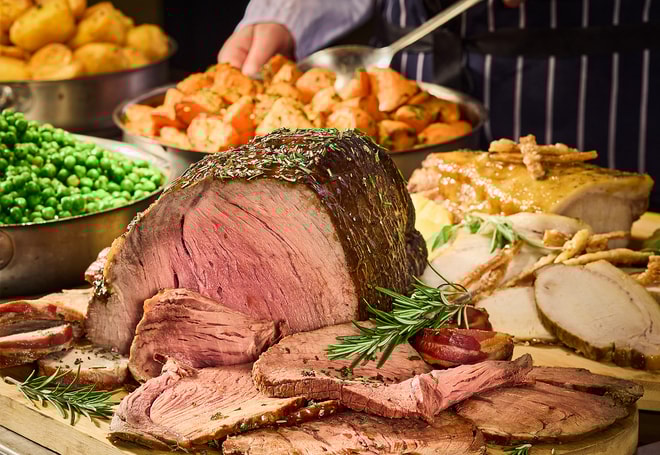 Roast beef on the carvery
