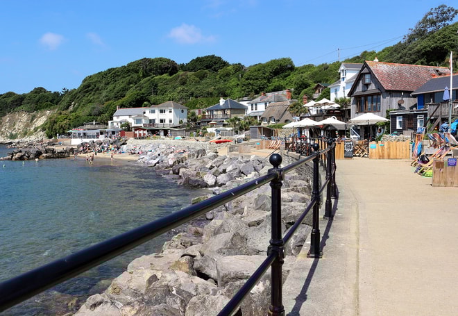 A view of Steephill Cove near Ventnor on the Isle of Wight, England
