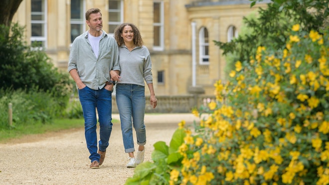 Guests strolling through the grounds at Heythrop Park