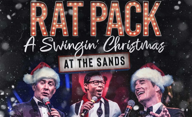 the rat pack in front of a background