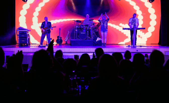 Band performing live