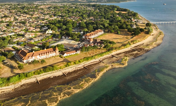 Aerial photo of Bembridge Coast