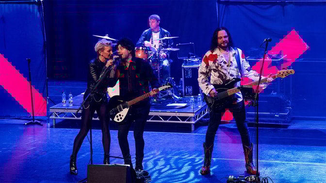 Roxette UK performing on stage