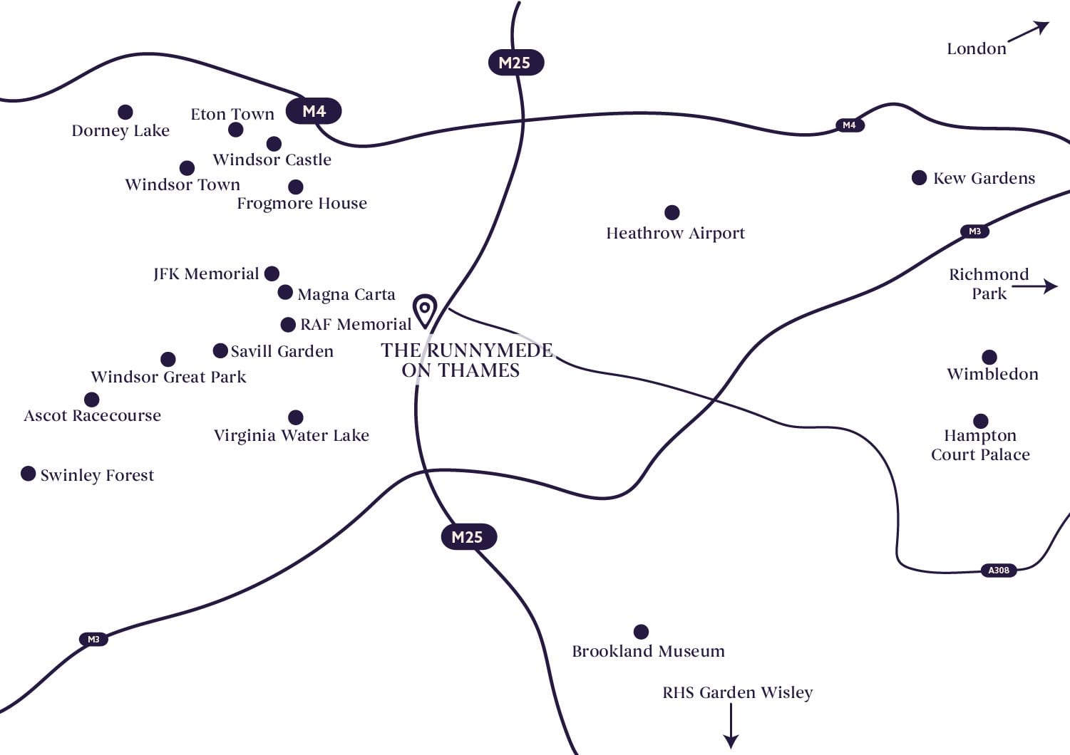 Map showing what's nearby at The Runnymede on Thames