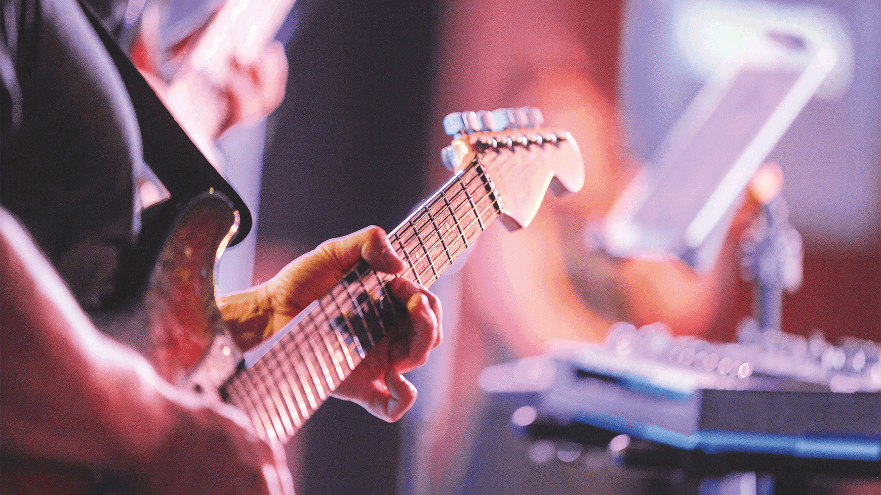 Close up of a guitar