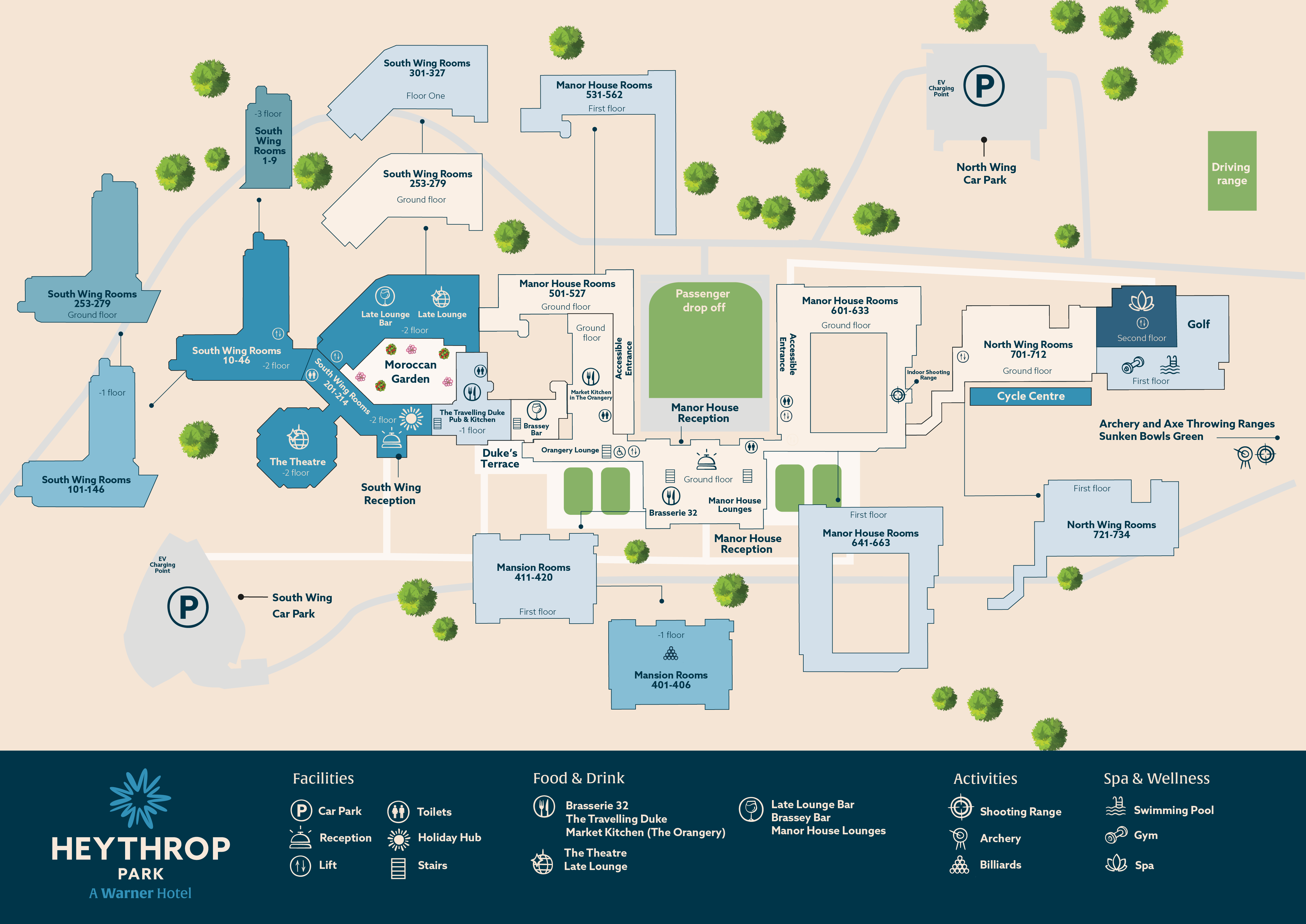 Map of Heythrop Park Hotel